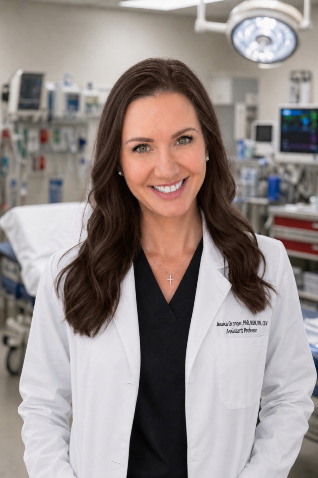 Dr. Granger smiling in a white clinical coat.